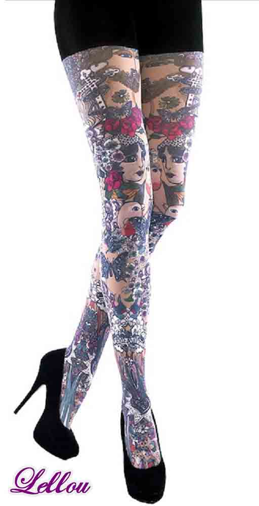 Collants Marie Antoilette Joséphine, 50 Deniers. Pour toutes les filles qui n'en font qu'à leur tête! Collection créée et produite en France.