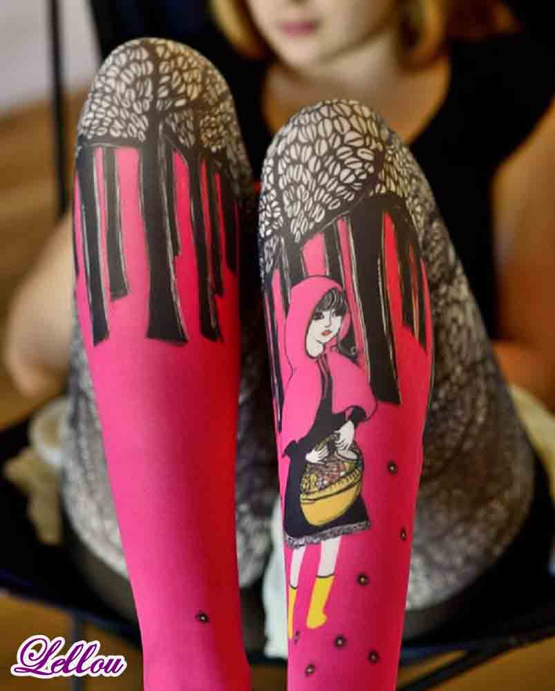 Collants Marie Antoilette Petit-Chaperon, 50 Deniers, Panty, Bas. Pour toutes les filles qui n'en font qu'à leur tête! Créée et produite en France.