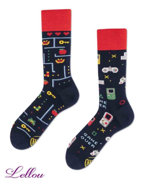 Chaussettes dépareillées Jeux Socks amusantes et drôles. La vie est trop courte pour des chaussettes ennuyeuses! Production Europe