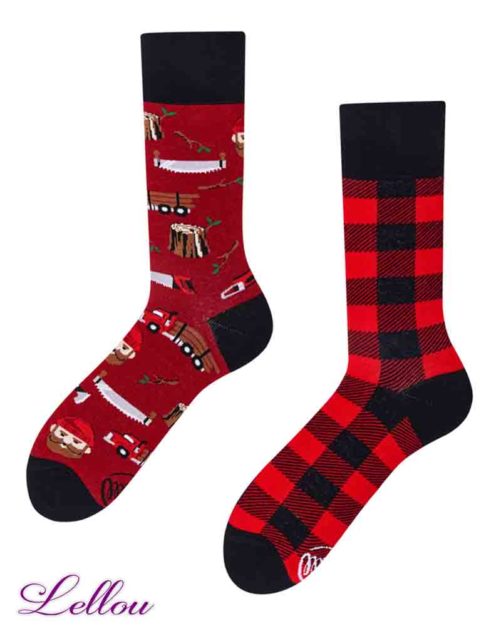 Chaussettes Dépareillées Bûcheron LUMLIF regular Socks amusantes et drôles. La vie est trop courte pour des chaussettes ennuyeuses! Europe