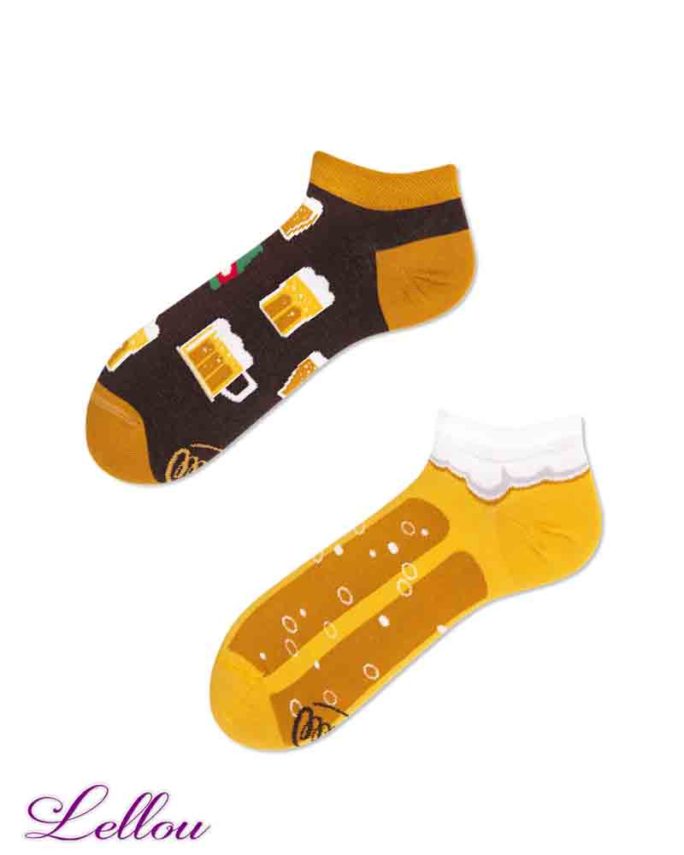Socquettes Chaussettes Bière CRABEE low amusantes et drôles. La vie est trop courte pour des chaussettes ennuyeuses! Production Europe
