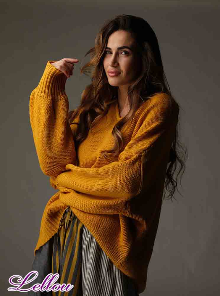 Pull Rhum Raisin Ottawa Orange. Pull large Oversize Bohème Boho Romantique Bohemian Gipsy.